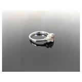 NEW .925 Sterling Silver Amethyst Crystal Ring Size 8