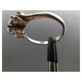 NEW .925 Sterling Silver Amethyst Crystal Ring Size 8