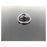 NEW .925 Sterling Silver Ruby Crystal Ring Size 7.75