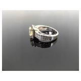 .925 Sterling Silver Citrine Ring Size 9