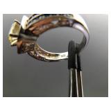 .925 Sterling Silver Citrine Ring Size 9