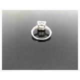 .925 Sterling Silver Citrine Ring Size 5.25