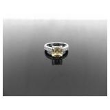 .925 Sterling Silver Citrine Ring Size 7