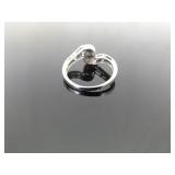 .925 Sterling Silver Genuine Pearl Ring Size 11