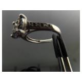 .925 Sterling Silver Diamond Accented Ring Size 7