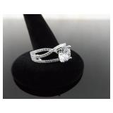 NEW .925 Sterling Silver Zirconia Ring Size 10