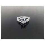 NEW .925 Sterling Silver Zirconia Ring Size 10