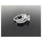 NEW .925 Sterling Silver Zirconia Ring Size 10