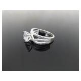 NEW .925 Sterling Silver Zirconia Ring Size 10