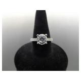 .925 Sterling Silver Zirconia Ring Size 5.5