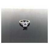 .925 Sterling Silver Zirconia Ring Size 5.5