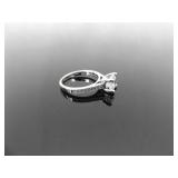 .925 Sterling Silver Zirconia Ring Size 5.5