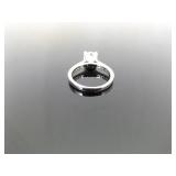 .925 Sterling Silver Zirconia Ring Size 5.5