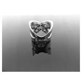 .925 Sterling Silver Zirconia Baguette Crossover Band Ring Size 7