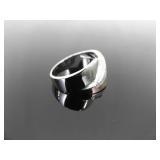 NEW .925 Sterling Silver Zirconia Crossover Band Ring Size 10