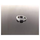 .925 Sterling Silver Zirconia Crossover Band Ring Size 7