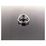 .925 Sterling Silver Gold Accented Irish Claddagh Ring Size 7