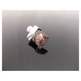 .925 Sterling Silver Purple Molten Post Earrings