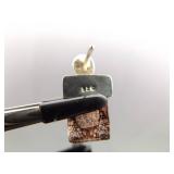 .925 Sterling Silver Purple Molten Post Earrings