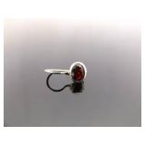 NEW .925 Sterling Silver Garnet Hook Latch Earrings
