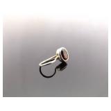NEW .925 Sterling Silver Garnet Hook Latch Earrings