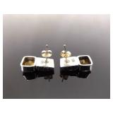 .925 Sterling Silver Citrine Post Earrings