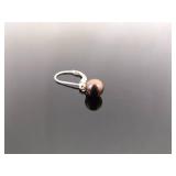 .925 Sterling Silver Genuine Pearl Hinged Clasp Dangle Hook Earrings