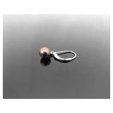 .925 Sterling Silver Genuine Pearl Hinged Clasp Dangle Hook Earrings