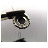 .925 Sterling Silver Onyx Cabochon Dangle Hook Earrings