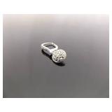 .925 Sterling Silver Art Nouveau Hinged Clasp Dangle Hook Earrings