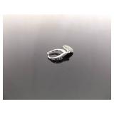 .925 Sterling Silver Art Nouveau Hinged Clasp Dangle Hook Earrings