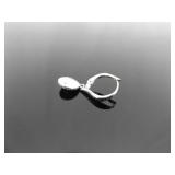 .925 Sterling Silver Art Nouveau Hinged Clasp Dangle Hook Earrings