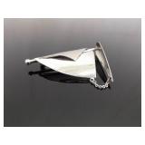 .925 Sterling Silver Sail Boat Brooch
