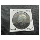 1971 S 40% Silver Eisenhower Dollar. Beautiful Unique Toning