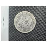 1853O & 1961 Proof Half Dollars. Details!! The 1853O is damaged in the areas where the arrow would be.