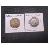 1981S Proof and 2000 Bu Dollars Both Near Perfect
