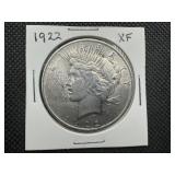 1922 XF Peace Dollar