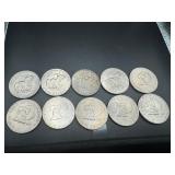 (10) Circulated Eisenhower Dollars