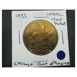 1933 Chicago Century of Progress Medal Uncirculated