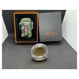 2020 First Term Trump Commemoratives. New Unused ARC Lighter and Gold Plated Medal