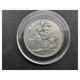 1893 Great Britain Silver LVI 1 Crown XF - Low Mintage
