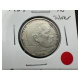 1939 AU Nazi Germany Silver 2 Reichsmark