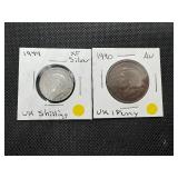 (2) WWII UK Coins