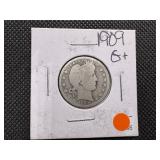 1909 Barber Quarter