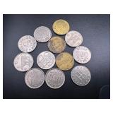 (12) Vintage Shopkeeper Tokens. Variety of Defunct Establishments