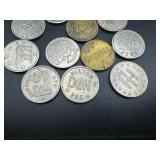 (12) Vintage Shopkeeper Tokens. Variety of Defunct Establishments