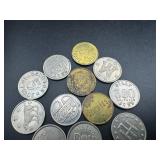 (12) Vintage Shopkeeper Tokens. Variety of Defunct Establishments