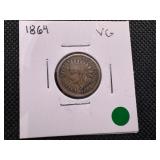 1864 VG Indian Head Penny