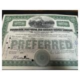 1970 Railway Stock Certificate, No Folds, Perfect for Framing