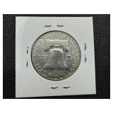 1957 D High Grade Franklin Half AU or Better